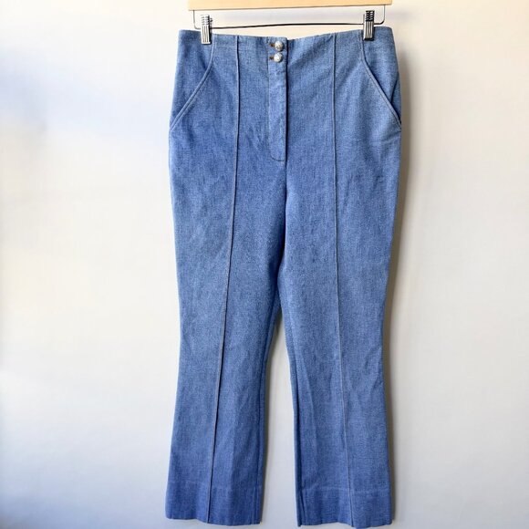 Veronica Beard Kean Crop Denim Pants, blue, Size 10 k54 - Picture 3 of 12